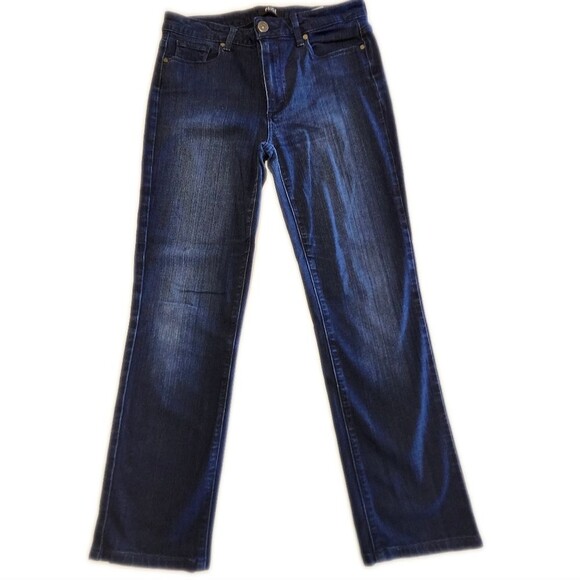 Paige Hoxton Straight Lana Navy Blue Wash Denim Jeans, Size 30 - Picture 2 of 11